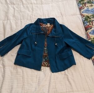 𝅺patrick Christopher 3/4 length sleeve jacket size amall